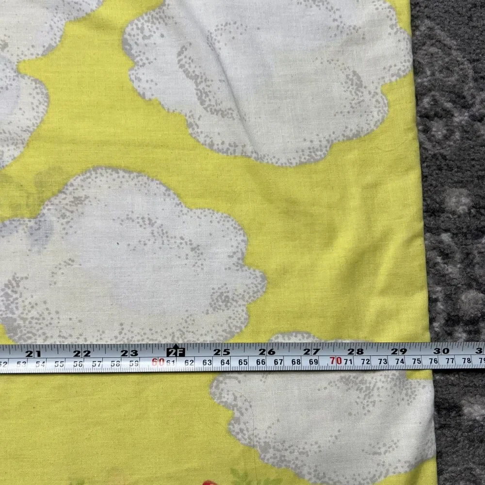 Rare Vtg 80's Walt Disney Dumbo Circus Yellow Pillow Case Crows Mushrooms 30x20